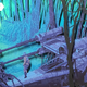 laser cut shadowbox of luke on an x-wing in dagobah.